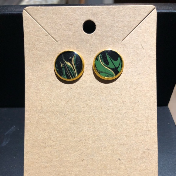 Jewelry - Handmade acrylic painted stud earrings